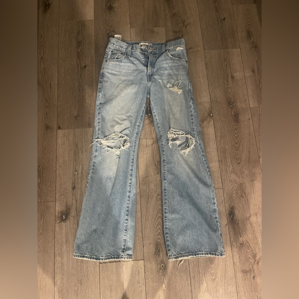 Levi's Women's Light Wash Distressed Bootcut Jeans
